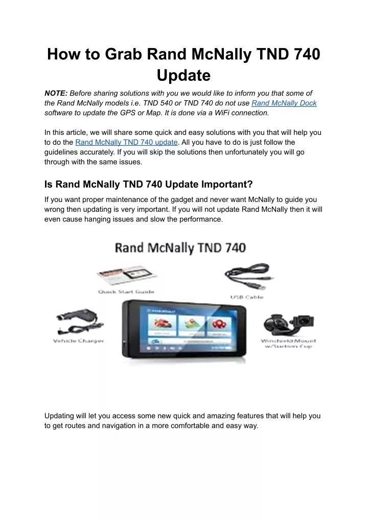 PPT How to Grab Rand McNally TND 740 Update PowerPoint Presentation
