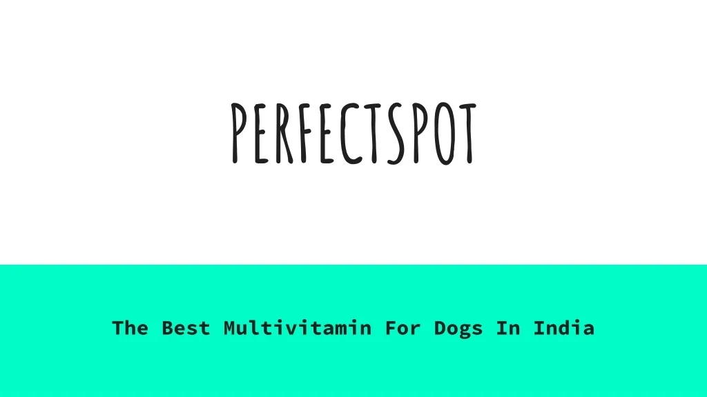 PPT 10 Best Multivitamin For Dogs In India PowerPoint Presentation