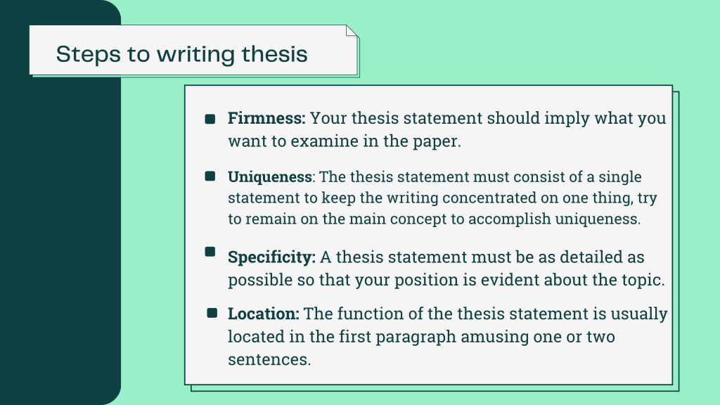 thesis line meaning