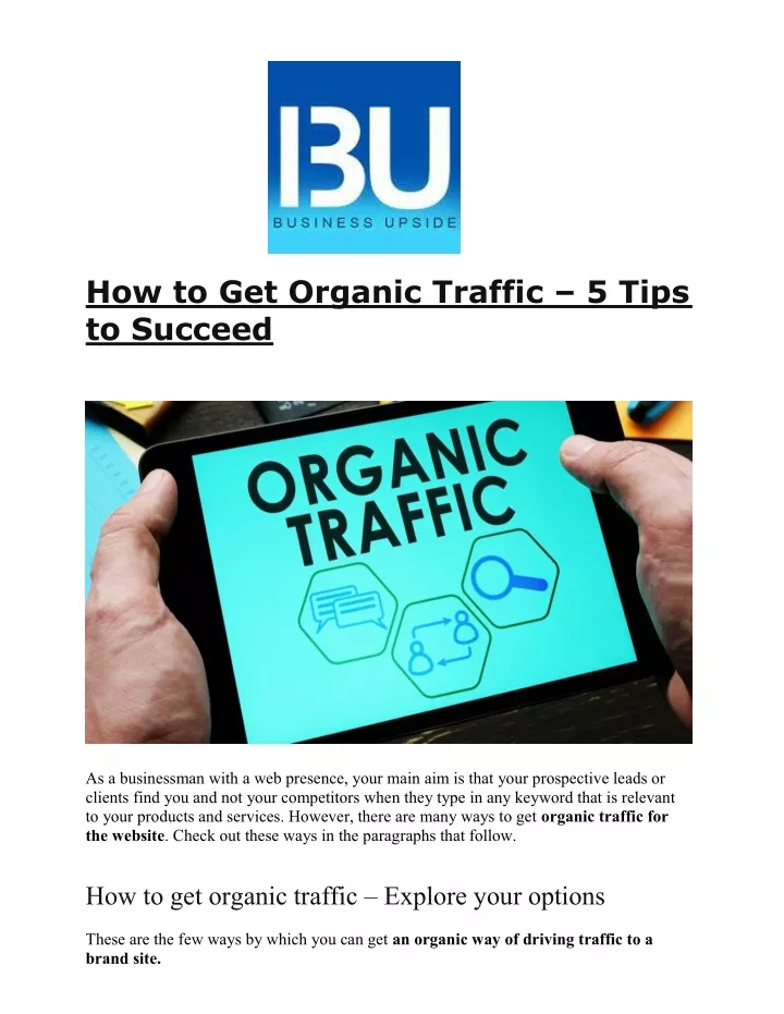 ppt-how-to-get-organic-traffic-5-tips-to-succeed-powerpoint