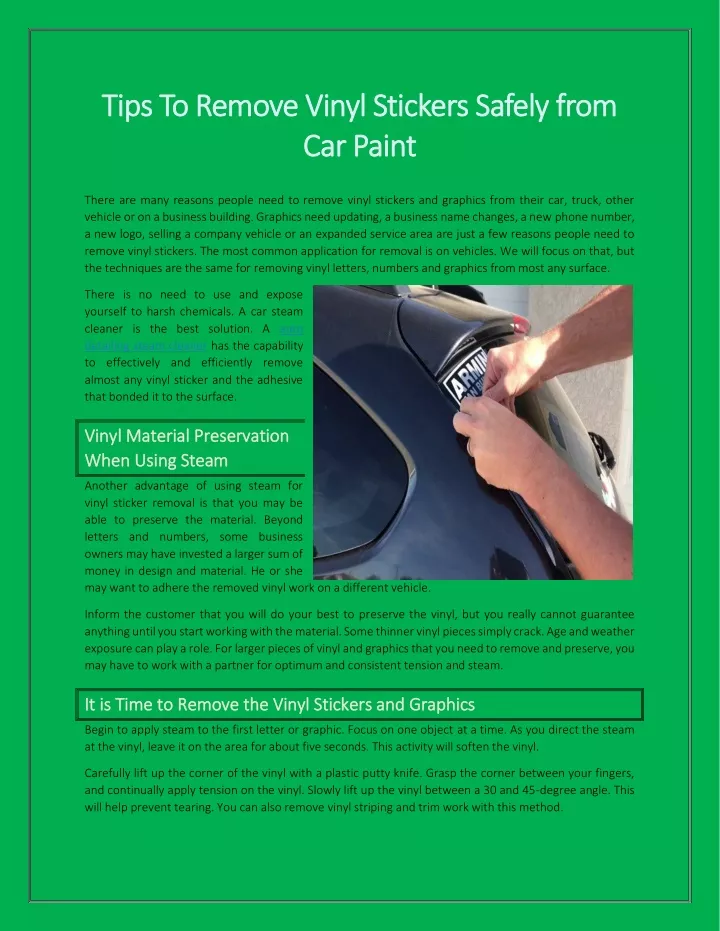 ppt-tips-to-remove-vinyl-stickers-safely-from-car-paint-powerpoint