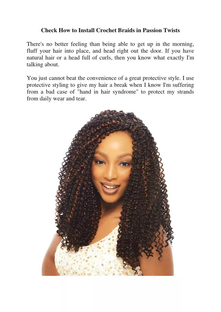 Ppt Check How To Install Crochet Braids In Passion Twists Powerpoint Presentation Id 11163740