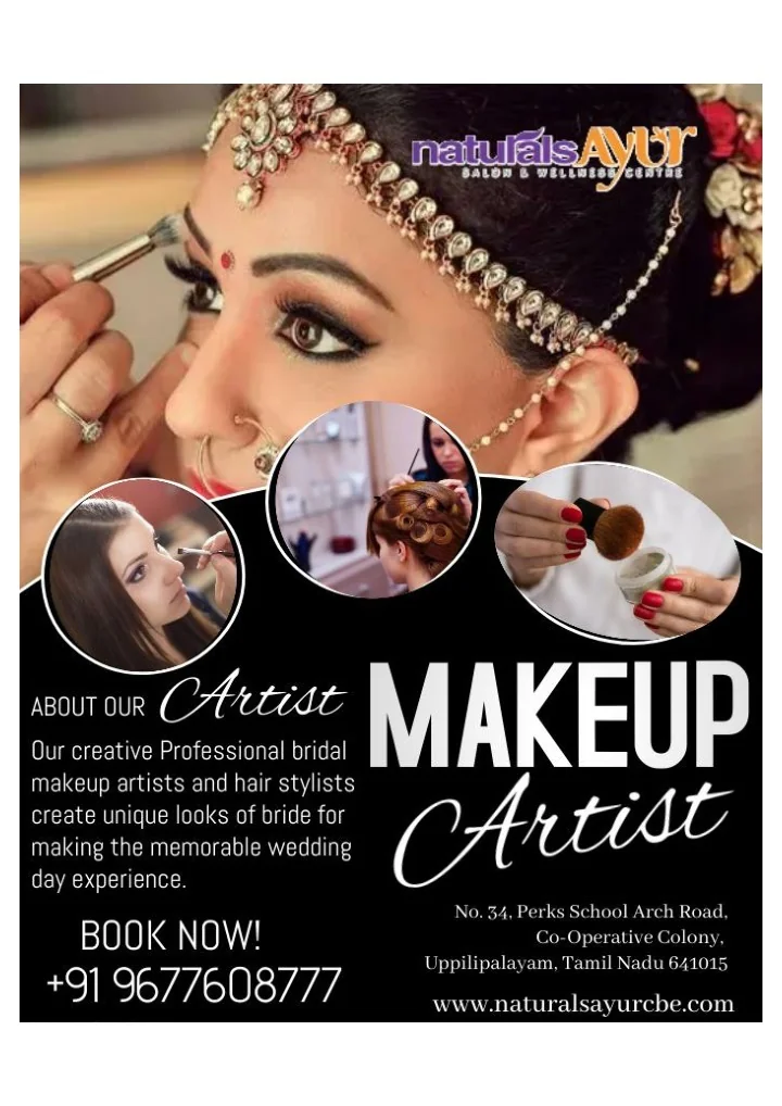 PPT Professional Bridal Makeup Artist in Coimbatore Naturals