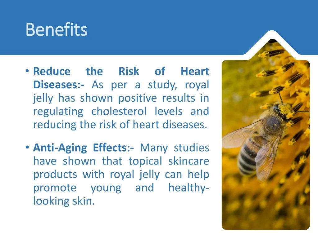 PPT Potential Health Benefits of Royal Jelly PowerPoint Presentation