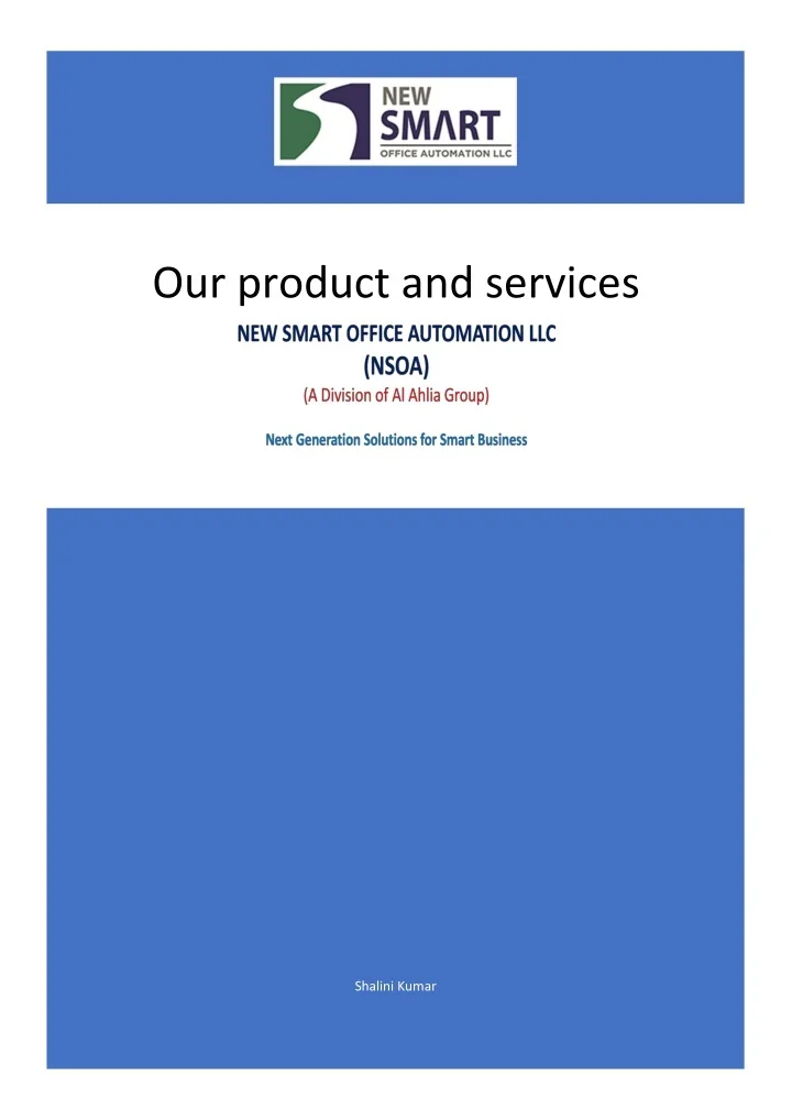 PPT New Smart Office Automation Product & Services PowerPoint