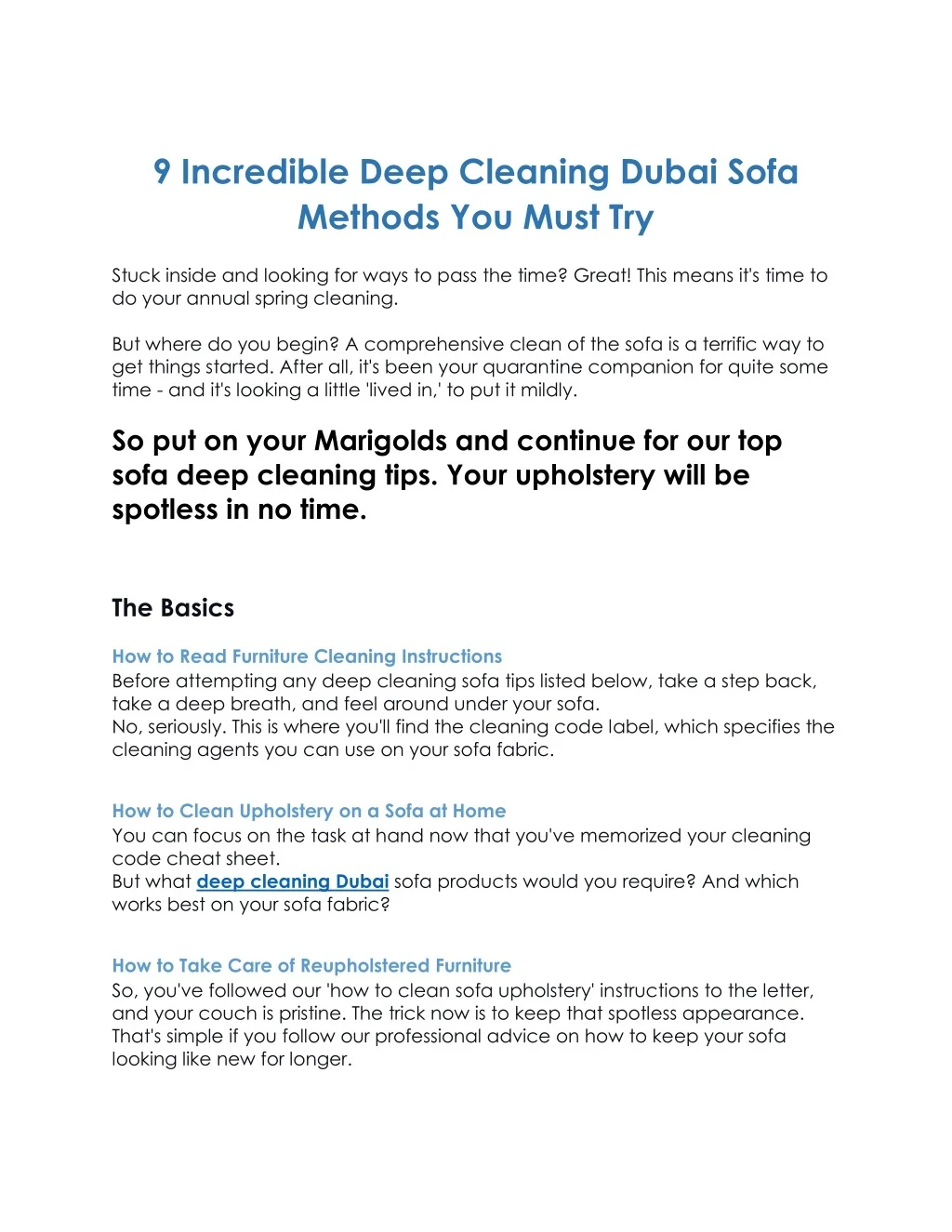 PPT 9 Incredible Deep Cleaning Dubai Sofa Methods You Must Try