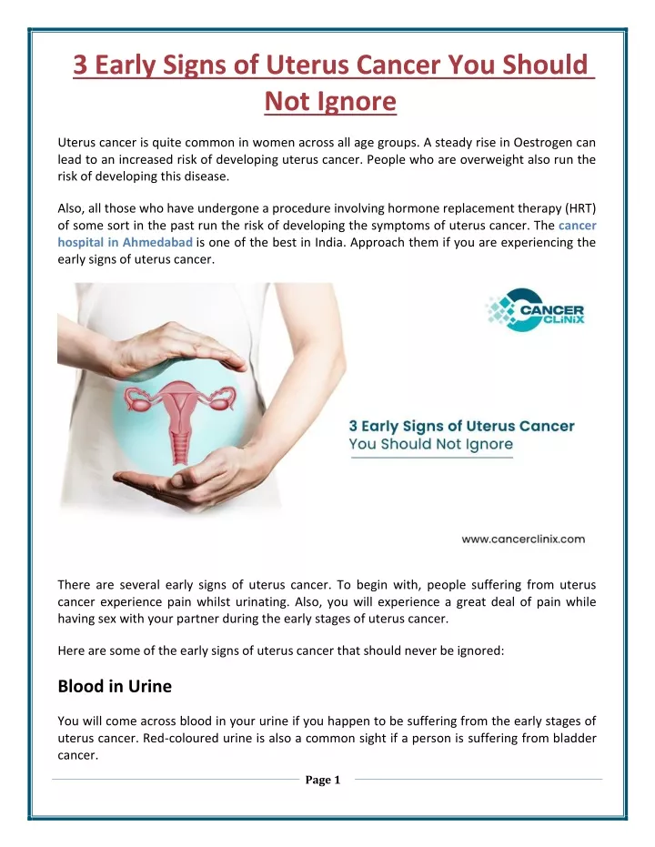 Ppt 3 Early Signs Of Uterus Cancer You Should Not Ignore Powerpoint Presentation Id11167736 2882