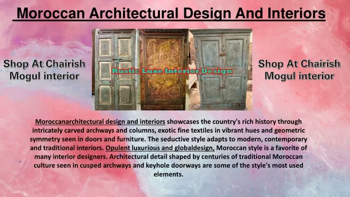 moroccan architectural design and interiors n.