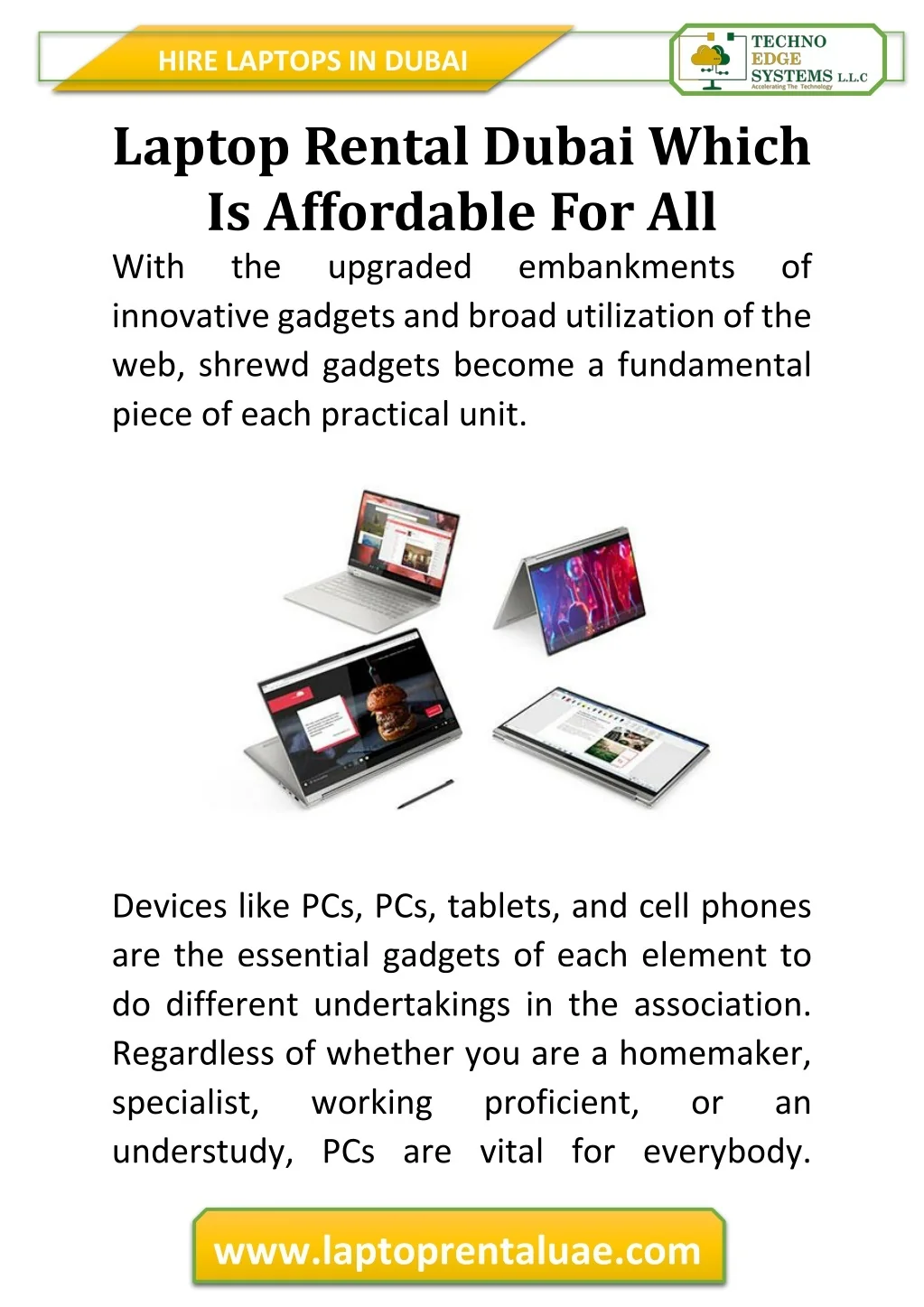 PPT Laptop Rental Dubai Which Is Affordable For All PowerPoint