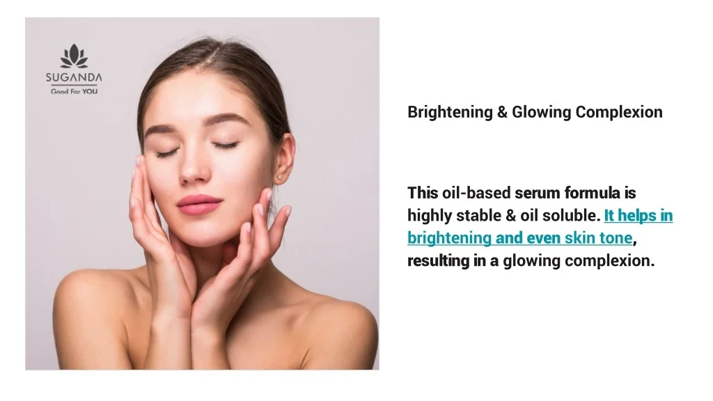 PPT Face Serum for Brightening and Glowing Skin PowerPoint
