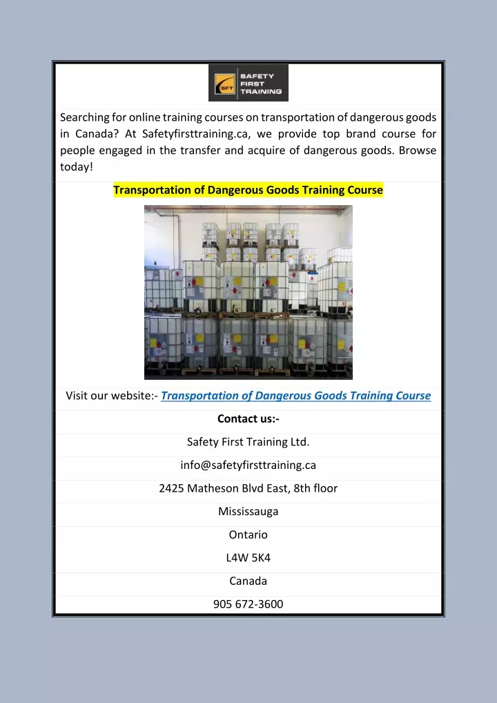 Ppt Transportation Of Dangerous Goods Training Course Powerpoint Presentation Id11170686 1043