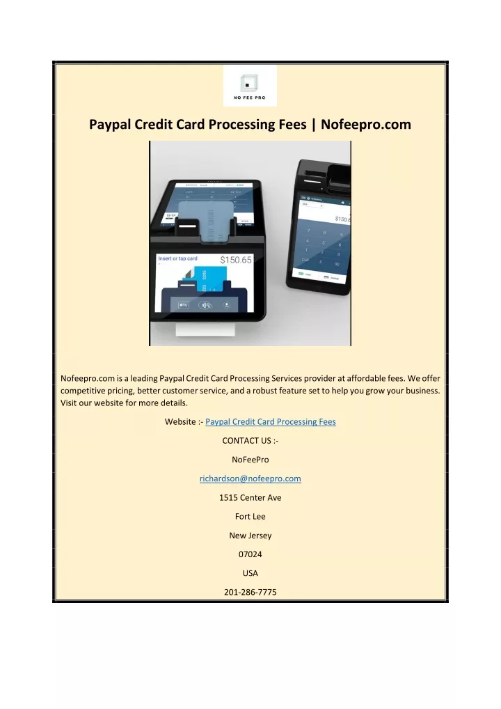 paypal processing fees