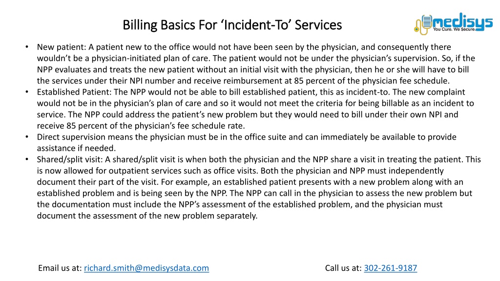 PPT Billing Basics For ‘IncidentTo’ Services PowerPoint Presentation