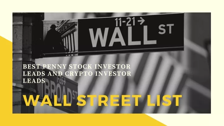 Wall Street List - Best Penny Stock Investor Leads and Crypto Investor Leads