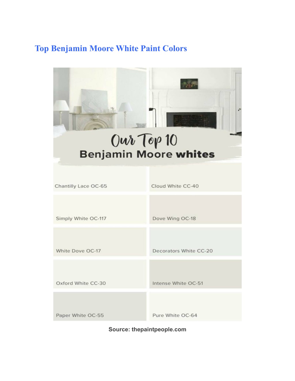 PPT - Benjamin Moore Decorators White Paint Colors for Every Home ...