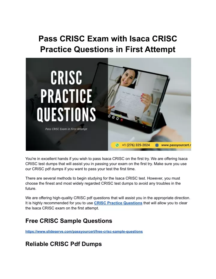 CRISC Exam Fragen