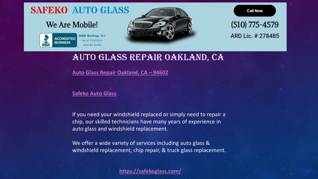 PPT Auto Glass Repair Oakland, CA. PowerPoint Presentation, free