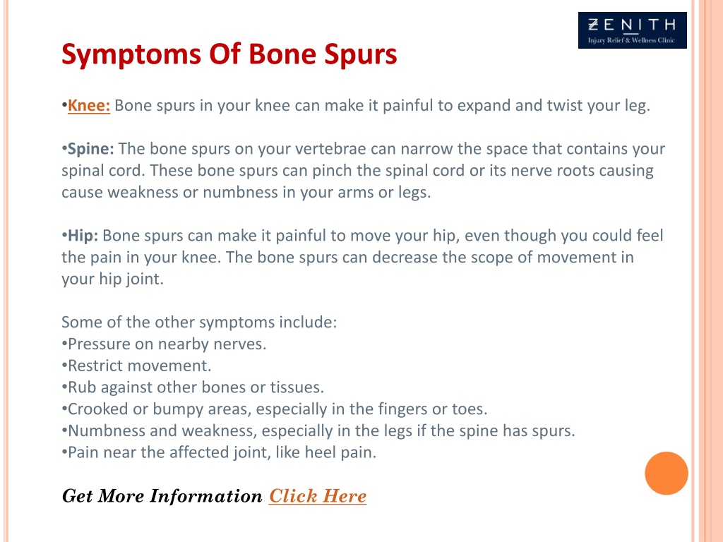 PPT - Bone Spurs - Osteophytes - Causes, Symptoms And Treatment ...