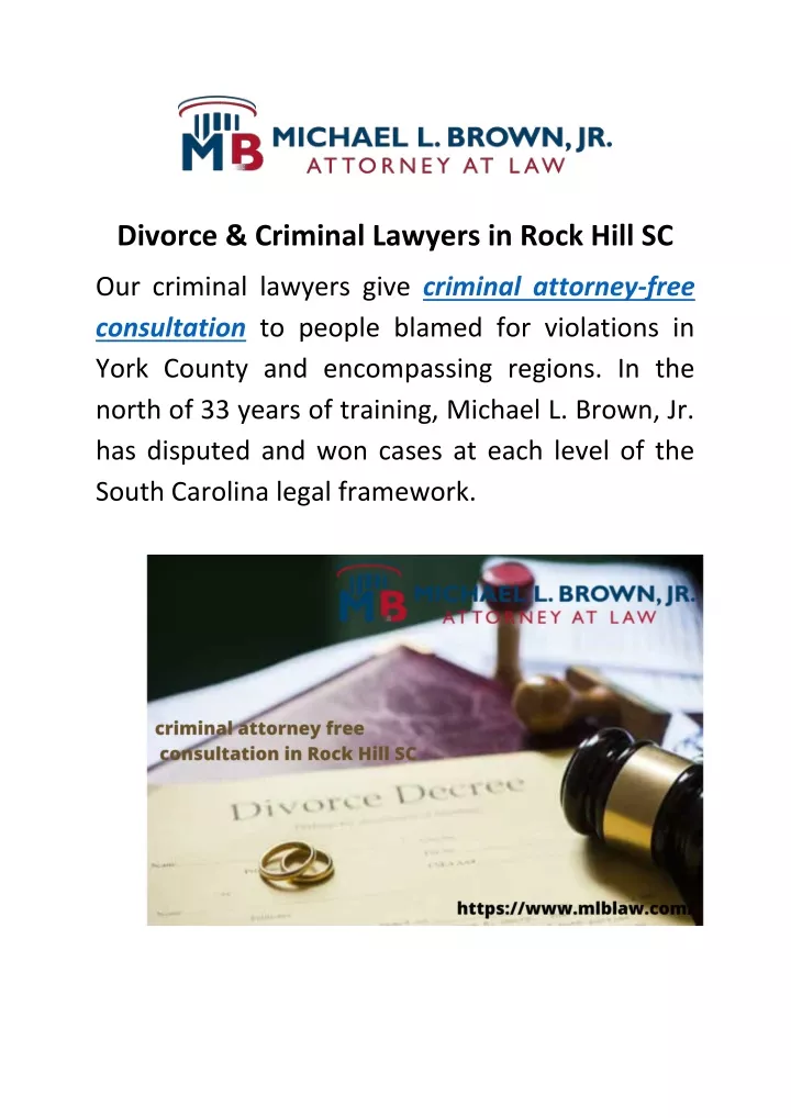 PPT Divorce Criminal Lawyers in Rock Hill SC PowerPoint