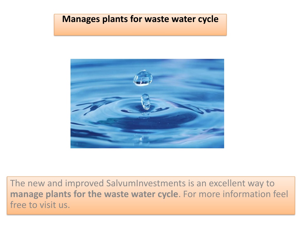 PPT - Waste water cycle Finance Planning Service PowerPoint ...