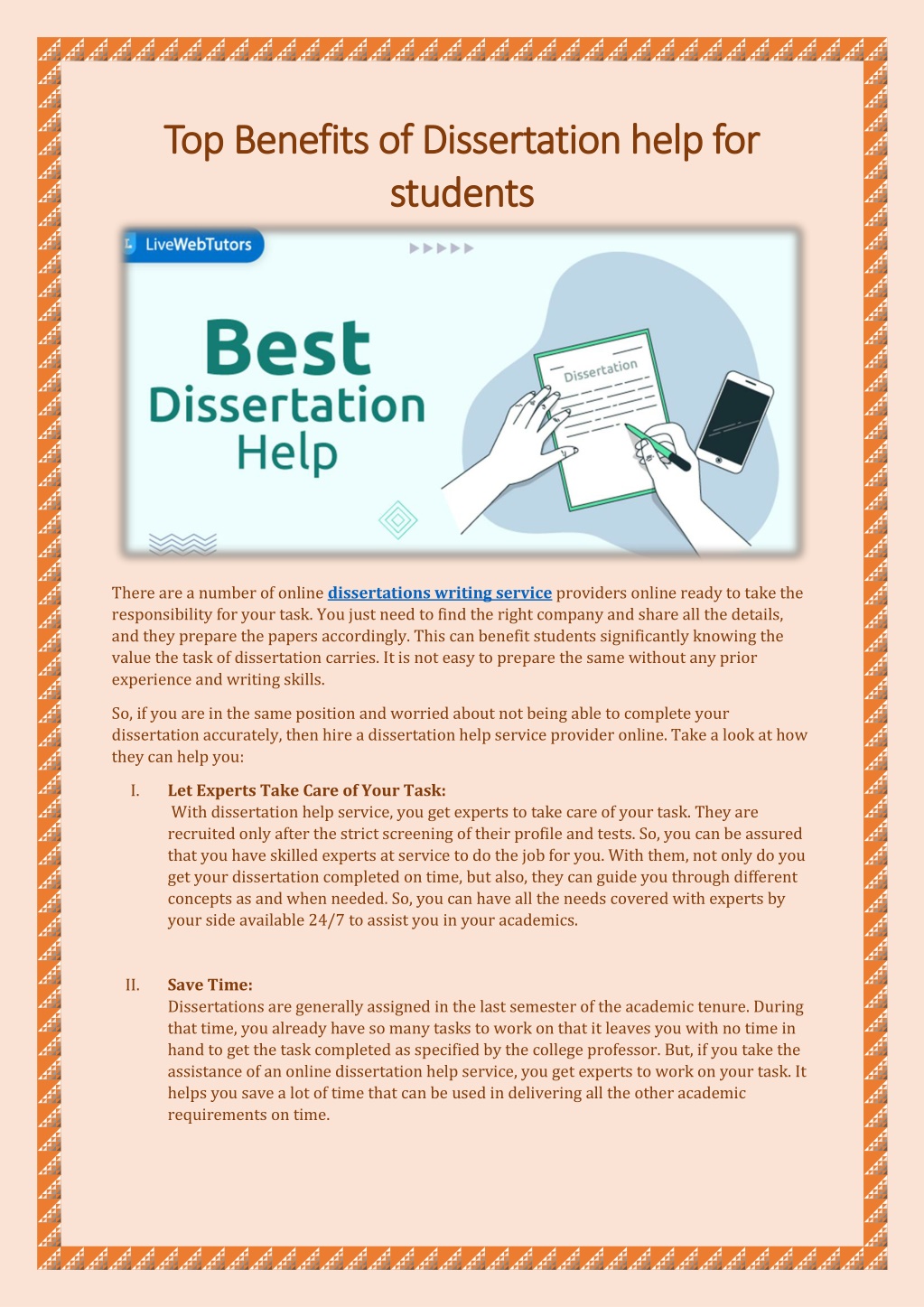 dissertation benefits
