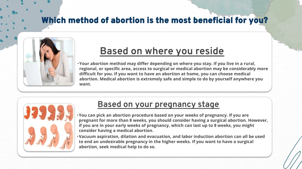 PPT - How To Select The Most Appropriate Abortion Method For Your Needs ...