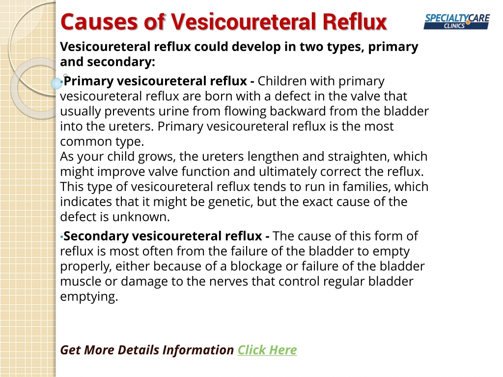 Ppt Vesicoureteral Reflux Symptoms Causes And Treatment Powerpoint Presentation Id11180070 5011