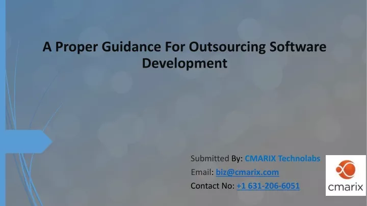 PPT - A Proper Guidance For Outsourcing Software Development PowerPoint ...