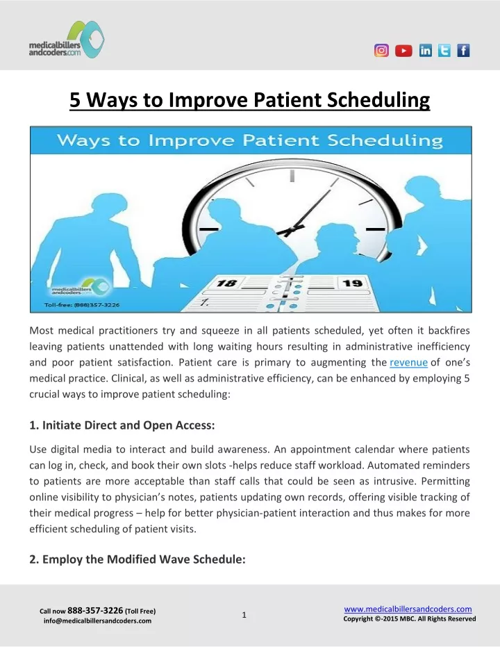 PPT - 5 Ways To Improve Patient Scheduling PowerPoint Presentation ...