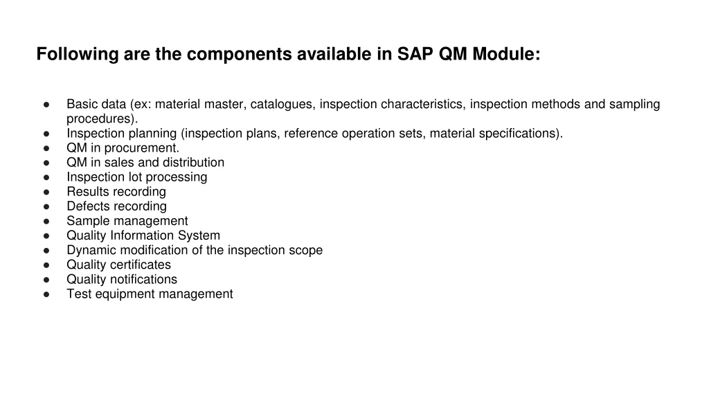 PPT SAP QM Training in Delhi in 2022 PowerPoint Presentation, free