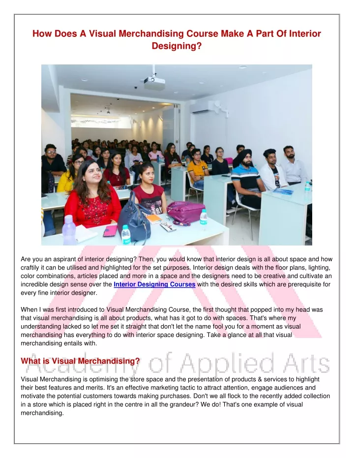 PPT How Does Visual Merchandising Course Make A Part Of Interior   How Does A Visual Merchandising Course Make N 