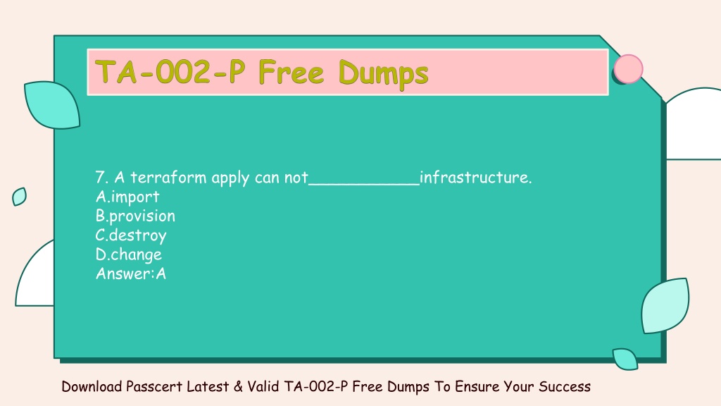 Dumps TA-002-P Free