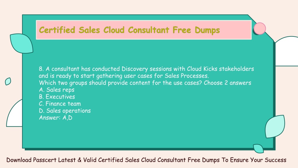 PPT - 2022 Update Salesforce Certified Sales Cloud Consultant Exam Sns-Brigh10