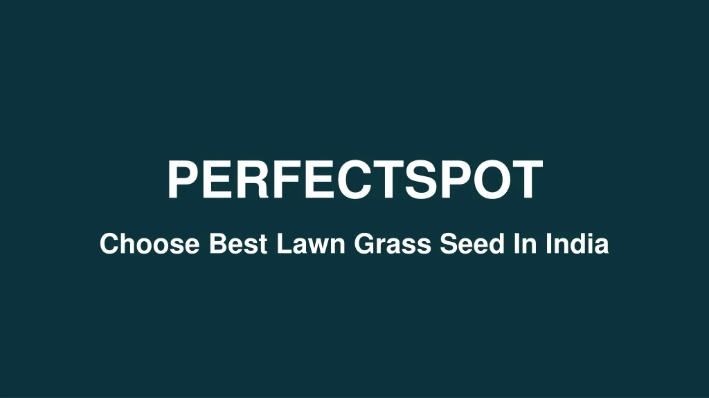 PPT 10 Best Lawn Grass Seed In India PowerPoint Presentation, free