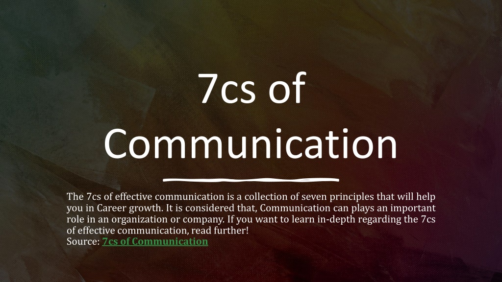 presentation on 7cs of communication