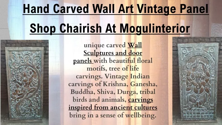 hand carved wall art vintage panel n.
