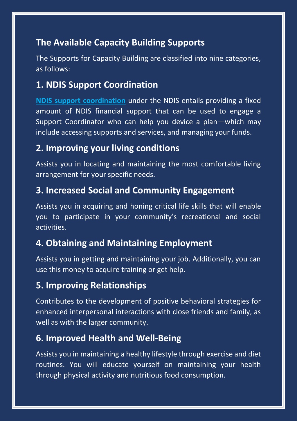 PPT What Are Capacity Building Supports Under The NDIS PowerPoint 