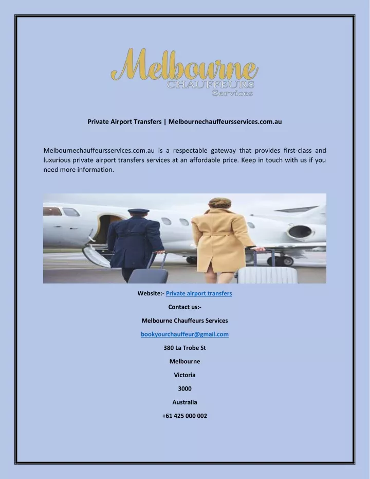 ppt-private-airport-transfers-melbournechauffeursservices