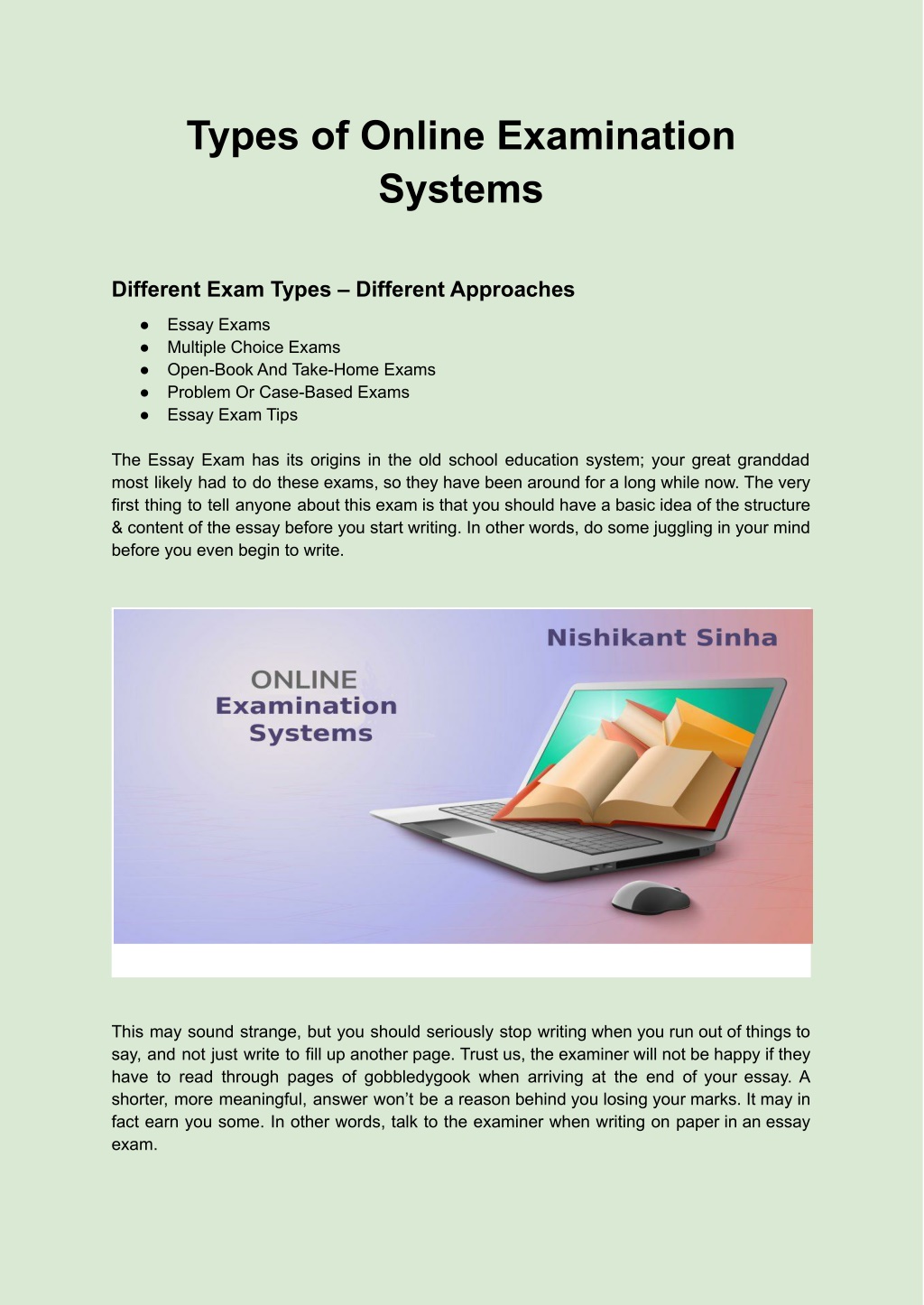 presentation on online examination system