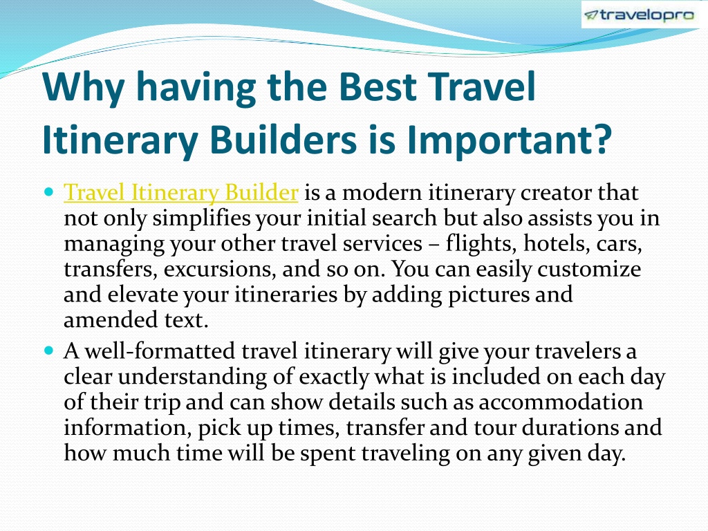 PPT - Best Travel Itinerary Builders PowerPoint Presentation, Free ...