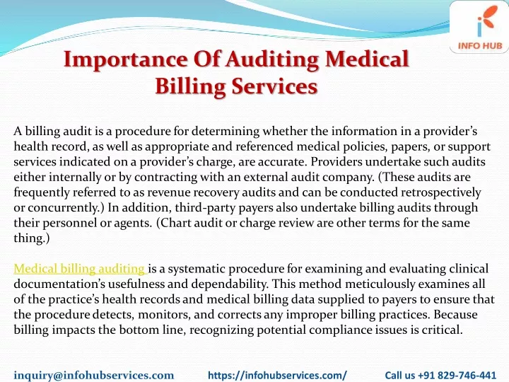 PPT - Importance Of Auditing Medical Billing ServicesPDF PowerPoint ...