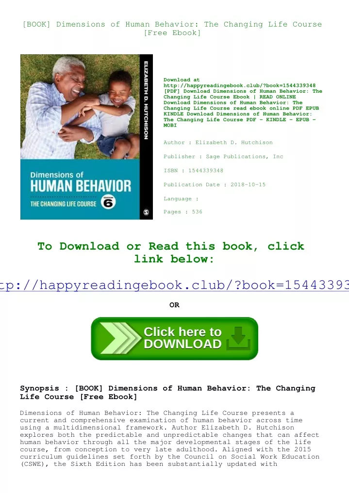 PPT [BOOK] Dimensions of Human Behavior The Changing Life Course