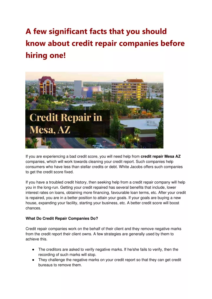 ppt-a-few-significant-facts-that-you-should-know-about-credit-repair