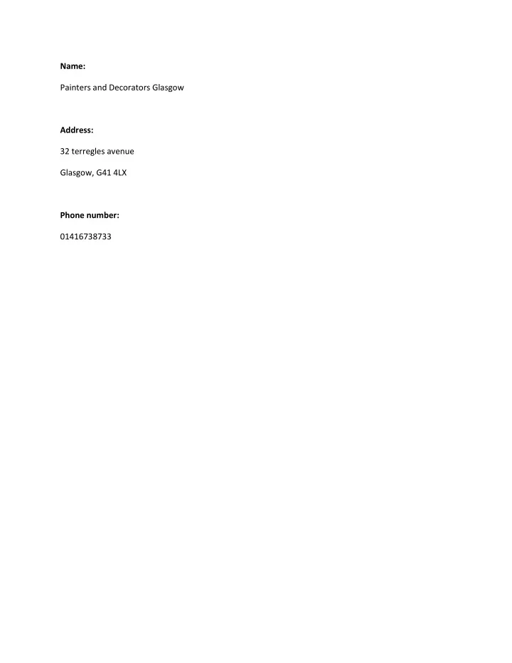 PPT Painters And Decorators Glasgow PowerPoint Presentation Free