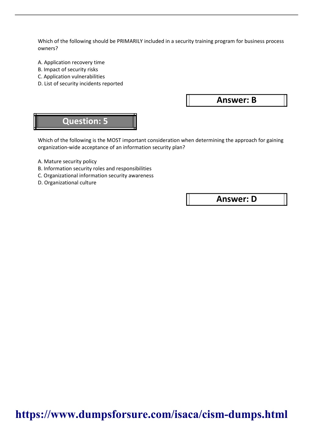 CISM Exam Engine