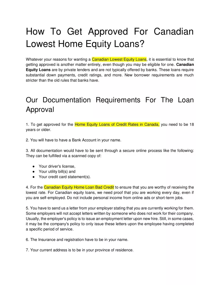 car equity loan canada