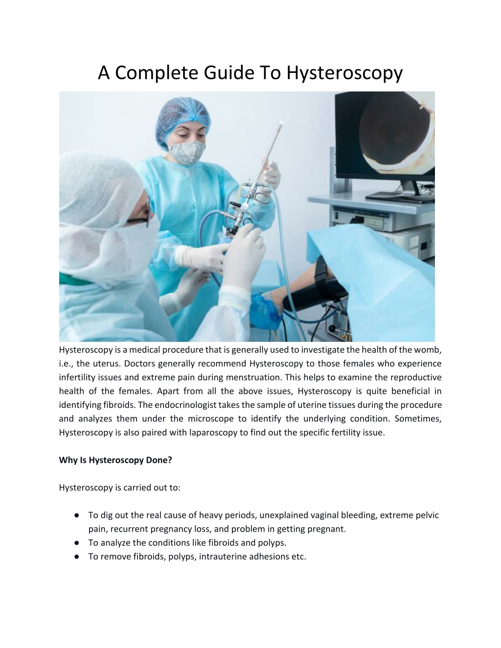 Ppt A Complete Guide To Hysteroscopy Powerpoint Presentation Free