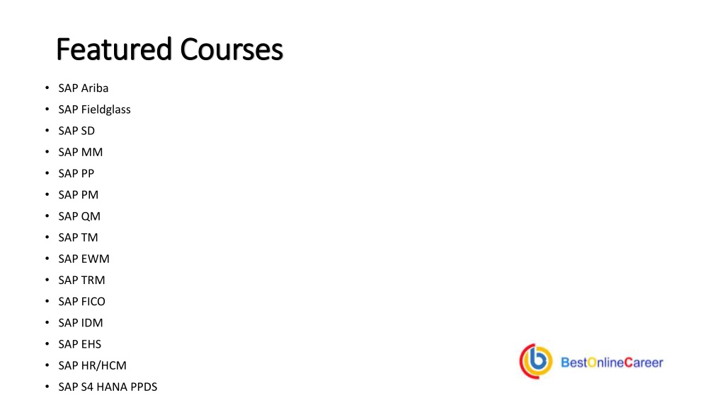 Ppt sap online training sap online courses powerpoint presentation