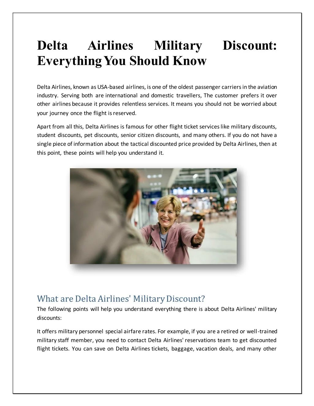 PPT Delta Airlines Military Discount Everything You Should Know