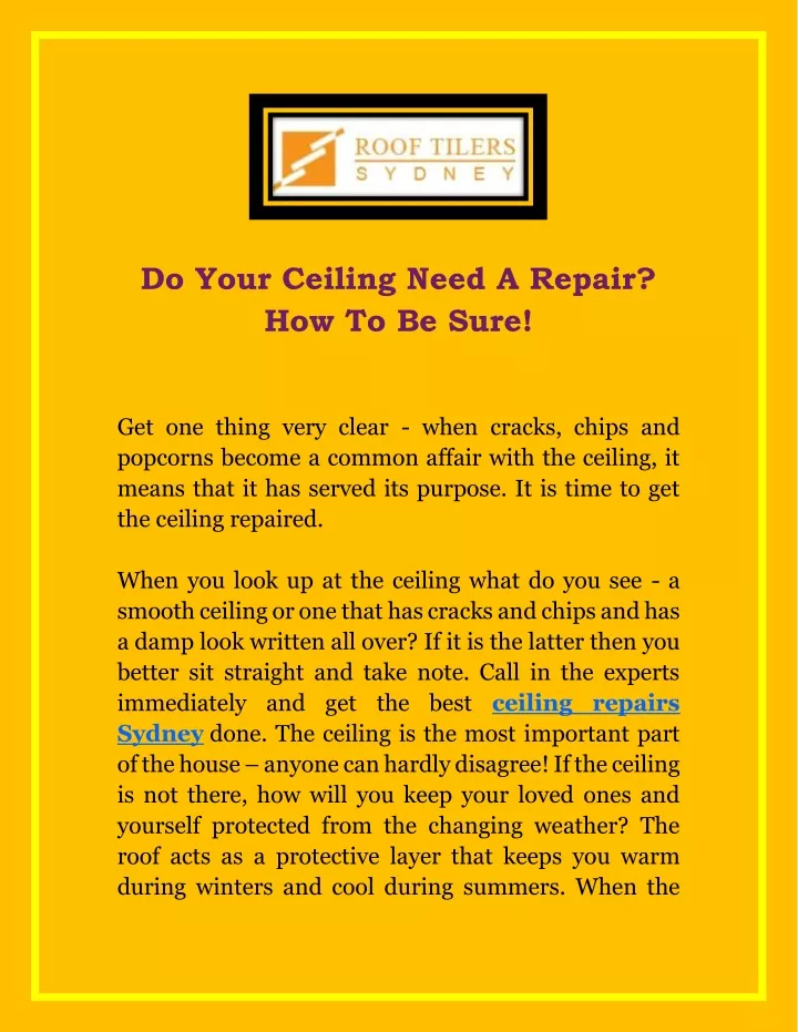 do your ceiling need a repair how to be sure n.